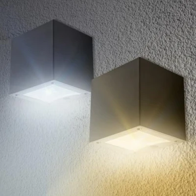 Image of Proxinova Solar Wall Lights Outdoor, Outdoor Garden Wall, IP44 Waterproof and Weatherproof Fence Light, Wireless Garden, Patio, Terrace, Frontdoor Double Pack