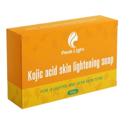 Image of 1 x 135G Peak Light Kojic Acid Soap Targets Dark spots Uneven Skin Tone Gently heals acne impurities and eliminates red scars