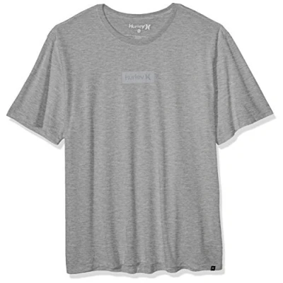 Image of Hurley Men M Dri Fit O&amp;O Small Box S/Tee Tees Dark Grey Heather,