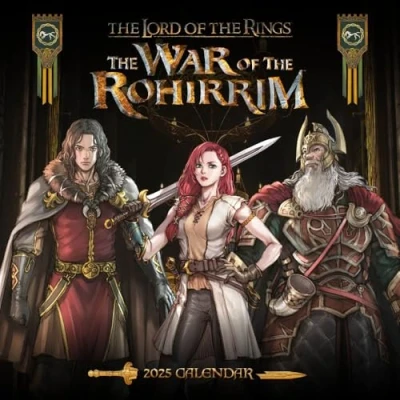 Image of 2025 Calendar Lord Of The Rings War Rohirrim Movie Month to View Square Official Product: Original Danilo Kalender [Mehrsprachig] [Kalender]
