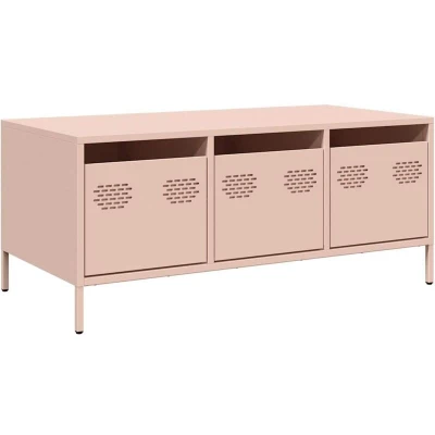 Image of vidaXL Coffee Table Pink 101.5x50x43.5 cm Cold rolled Steel