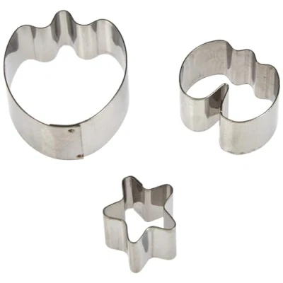 Image of PME Stainless Steel Sweet Pea Cutters, Small Size, Set of 3, Silver