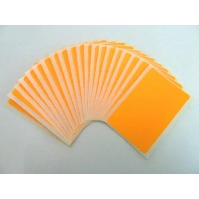 Image of 20 Labels, 99x65mm Rectangle, Fluo Tangerine, Colour Code Stickers, Self Adhesive Sticky Coloured Labels