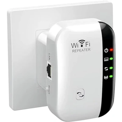Image of 2024 Newest WiFi Extender, Booster, Repeater, Covers Up to 3000 Sq.ft and 45 Devices, Internet Booster with Ethernet Port, Quick Setup, Home Wireless Signal UK plug New