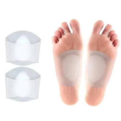 Image of Arch Support Gel Pads for Plantar Fasciitis, Flat Feet, Soft Sleeves Fasciitis and Foot Support, Fallen Arches, Heel Spurs, Pain Relief (for Women Men)