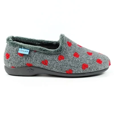 Image of Ladies Callisto Grey Full Slipper 4