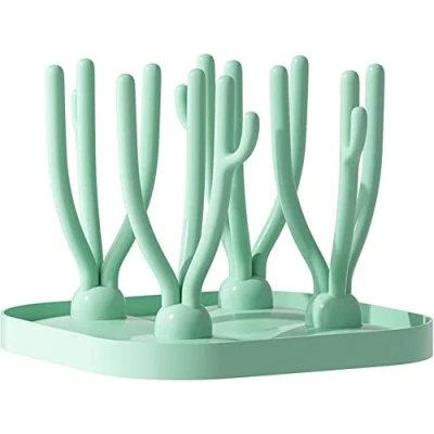 Image of WKBYTUXR Baby Bottle Drying Rack, Reusable Holder Accessories, Drain with Detachable Drip Tray, Ideal for Bottles, Teats, Cups, Pump Parts and Accessories