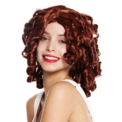 Image of Quality COSPLAY Lady Wig COLONIAL Baroque Victorian Coils/Curls red coppery 6006A 130