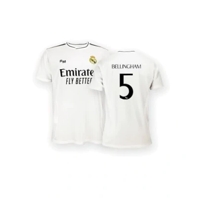 Image of Real Madrid Home Shirt, Kit Season 24/25, Bellingham, 10 Years, Replica Jersey with Official License