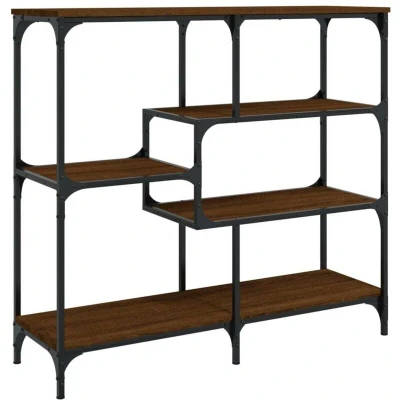 Image of vidaXL Console Table Brown Oak 103x32x95 cm Engineered Wood