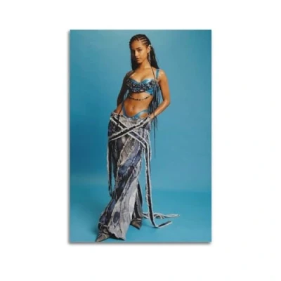 Image of Szzmyo Tyla Getting Late Music Poster Decorative Painting Modern Aesthetic Canvas Bedroom Art Living Room Decoration 12x18inch(30x45cm) Unframe Style