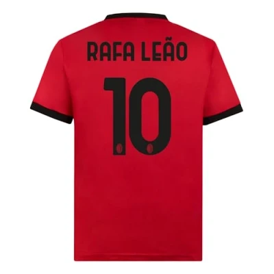 Image of AC Milan Maglia Home Replica Stadio Official 2023/24 13 Football Jersey, Red (Rafa Leão 10), L