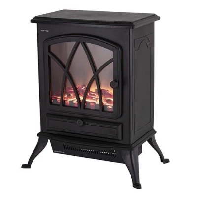 Image of Warmlite 2KW Portable Electric Fireplace Heater Black