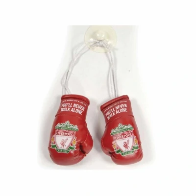 Image of Liverpool FC You'll Never Walk Alone Car Hanging Boxing Gloves