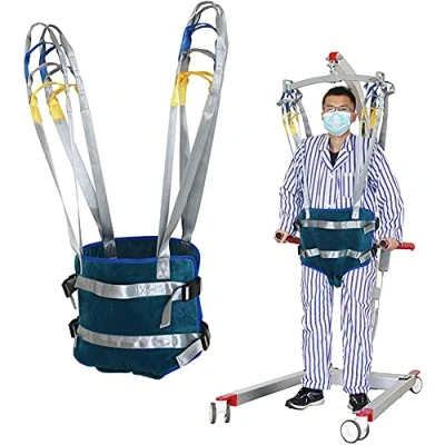 Image of NACHEN Patient Hoist Lift Toileting Sling Premium Padded Sling, Standing Walking Aids Strap Belt for Nursing, Elderly, Disabled, Full Body Lifter Four Point