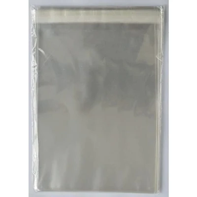 Image of Pack of 500 DL Cellophane Cello Greeting Card Display Bags 30 Micron Self Seal 115mm x 220mm + 30mm Flap