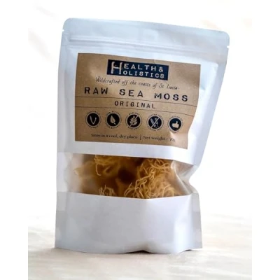 Image of Raw Sea Moss Gold (St. Lucia 30g) Organic Wild Crafted Non GMO 92 Minerals Containing Essential Vitamins and