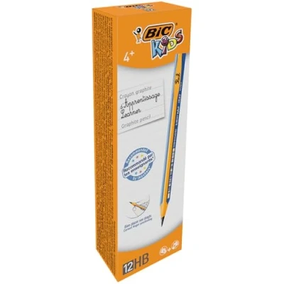 Image of BIC Kids Jumbo Triangular Learner Pencils, Large HB Graphite Pencils for Ages 4 and Up, Left Right Hand School Supplies, 12 Pack