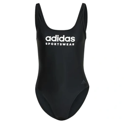 Image of adidas Sportswear Uback Swimsuit Black white, Women&#039;s, Size: 26, white