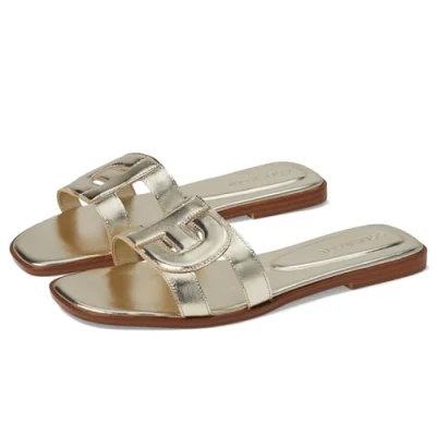 Image of Chrisee Leather Women&#039;s Slides Sandals