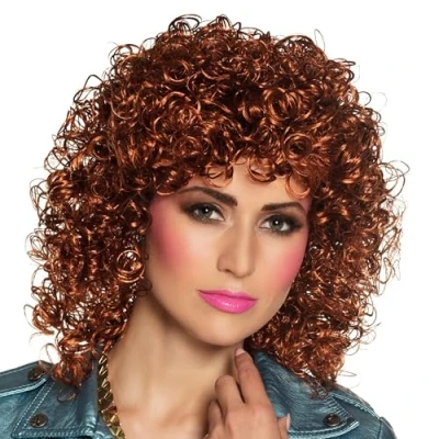 Image of Boland 10103214 BOL86239 Girls Fashion Club Frisee&#039; Curly Wig, Brown, Chestnut, One Size