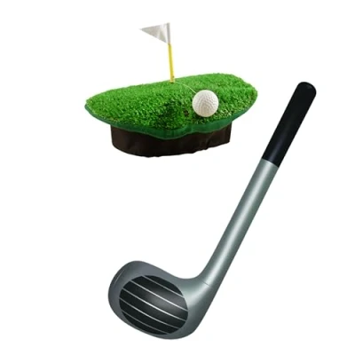 Image of Lizzy Crazy Golf Beret Hat Adult + Inflatable Club (92cm) Stag Night Cap Sports Party Unisex Funny Fancy Dress Headwear Accessory