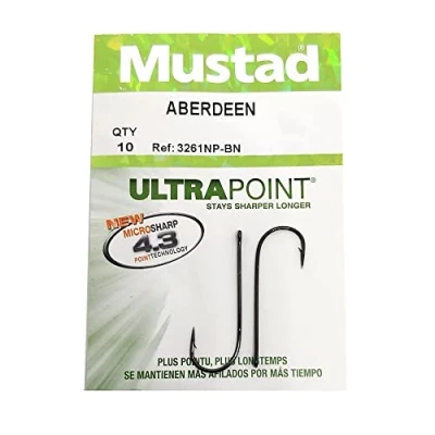 Image of Mustad ABERDEEN SZ1/0 10X7 Hooks black/nickel