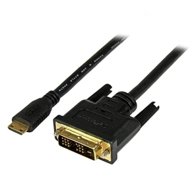 Image of StarTech.com 1m (3.3 ft) Mini HDMI to DVI Cable D (1920x1200p) 19 Pin Male Digital Monitor Adapter M/M (HDCDVIMM1M)