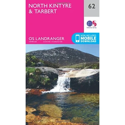 Image of Landranger 62 North Kintyre &amp; Tarbert Map With Digital Version