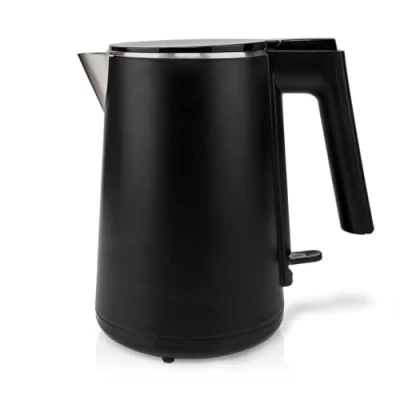 Image of Ex Pro Electric Kettle, 1.0L Capacity with Double Walled Insulation, Boil Dry Protection and Limescale Filter for Fresher Water, 1500W Black