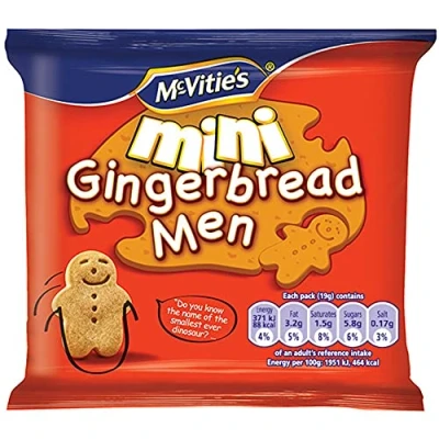 Image of McVities Mini Gingerbread Men Biscuits 100x19g