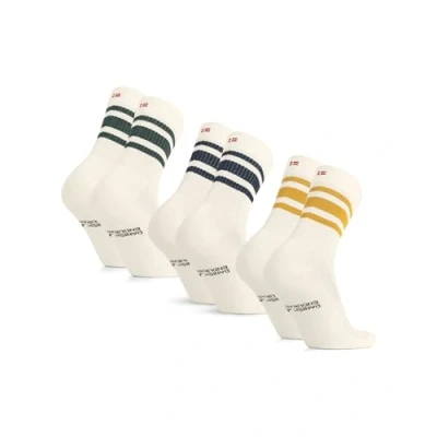 Image of DANISH ENDURANCE Classic Tennis Crew Socks for Sports &amp; Everyday, Trainer socks, Men Women, 3 Pack 6 8