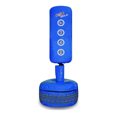 Image of ONEX Free Standing Boxing Punching Bag Stand for Kids Heavy Duty Punch Bags Kickboxing MMA Martial Arts Sports Pads Dummy Gym Equipment Home (BLUE)