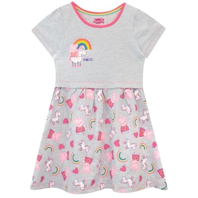Image of Peppa Pig Dress Girls Rainbow Summer Girls’ Dresses Multicoloured Age 7 to 8 Years