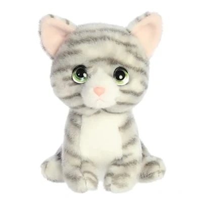Image of Aurora, 33754, Petites Misty Grey Tabby Cat, 7In, Soft Toy