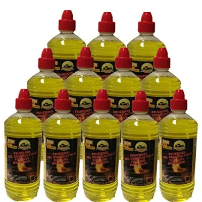 Image of Farmlight Fuel Gel 12 x 1 Litre Bottles for Fireplaces Ethanol Wall Floor Fireplaces, Yellow