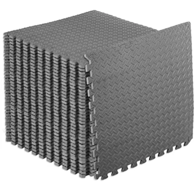 Image of ProsourceFit Puzzle Exercise Mat ½ in, EVA Interlocking Foam Floor Tiles for Home Gym, Workout Equipment, Padding Kids, Grey, 24 in x 144 Sq Ft 36