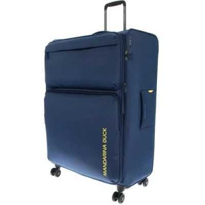Image of Mandarina Duck Zephyr Trolley Medium EXP, Dress Blue, Medio espandibile in Tessuto morbido