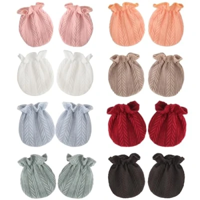Image of DRESHOW Newborn Baby Mittens Infant Gloves No Scratch Cotton for 0 6 Months