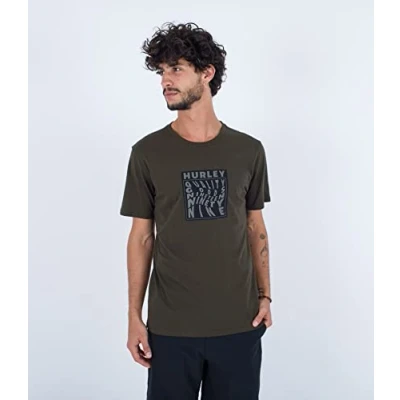 Image of Hurley Men&#039;s Warped Tee T Shirt, Cargo, S