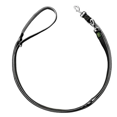 Image of HUNTER Neoprene Nylon Training Lead Rope, 15 x 200 cm, Small, Black/Grey