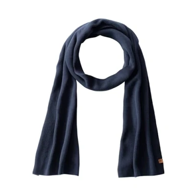 Image of camel active Men&#039;s Smooth Knitted Scarf, Blue, One Size