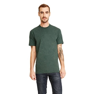 Image of Next Level 6410 Men&#039;s Sueded Crew HTH Forest Green XS