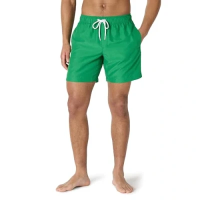 Image of Amazon Essentials Men&#039;s 7&quot; Quick Dry Swimming Trunks, Dark Green, XL