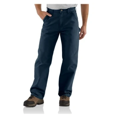 Image of Carhartt Men&#039;s Washed Duck Work Dungaree Pant Black 40 x 36