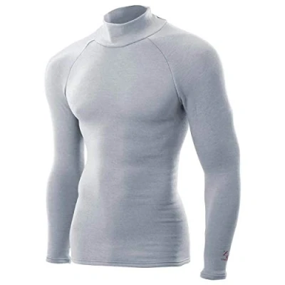Image of ZeroFit Mens Heat Rub Ultimate Mock Neck Baselayer Grey S