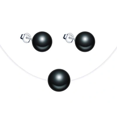 Image of Yumilok Simulated Pearl Jewelry Set Stud Earrings Choker Sets for Women