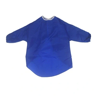 Image of Baby Toddler Children Kids Waterproof Play Apron Age 0 18 Months Painting, Baking, Cooking, Feeding Smock, Bib Blue