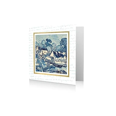 Image of Van Gogh Musuem Official Birthday Card, Landscape With Houses&#039; In Frame