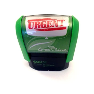 Image of Colop&quot;Urgent&quot; Green Line Word Stamp Red,38 x 14mm